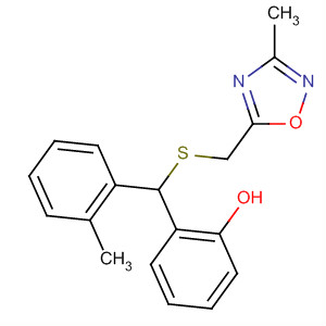 581058-40-4  Phenol,2-[[[(3-methyl-1,2,4-oxadiazol-5-yl)methyl]thio](2-methylphenyl)methyl]-