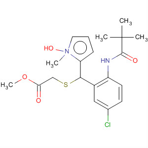581059-56-5  Acetic acid,[[[5-chloro-2-[(2,2-dimethyl-1-oxopropyl)amino]phenyl](1-methyl-1H-pyrrol-2-yl)methyl]thio]-, methyl ester