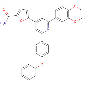 581072-82-4  2-Furancarboxamide,5-[2-(2,3-dihydro-1,4-benzodioxin-6-yl)-6-(4-phenoxyphenyl)-4-pyridinyl]-