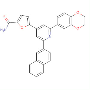 581072-84-6  2-Furancarboxamide,5-[2-(2,3-dihydro-1,4-benzodioxin-6-yl)-6-(2-naphthalenyl)-4-pyridinyl]-