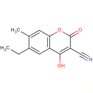 58138-51-5  2H-1-Benzopyran-3-carbonitrile, 6-ethyl-4-hydroxy-7-methyl-2-oxo-