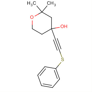 58174-73-5  2H-Pyran-4-ol, tetrahydro-2,2-dimethyl-4-[(phenylthio)ethynyl]-