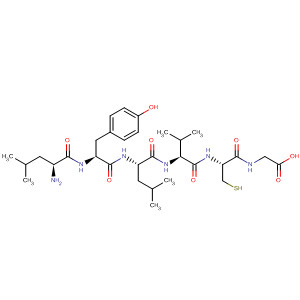 58255-68-8  Glycine, N-[N-[N-[N-(N-L-leucyl-L-tyrosyl)-L-leucyl]-L-valyl]-L-cysteinyl]-