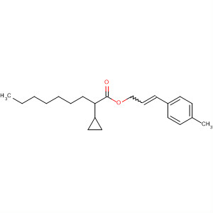 58322-62-6  Cyclopropanenonanoic acid, 3-(4-methylphenyl)-2-propenyl ester