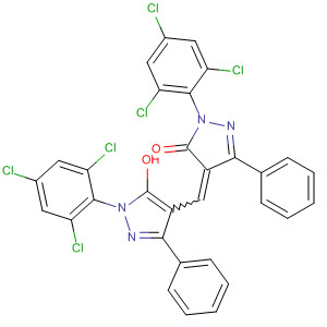 58376-73-1  3H-Pyrazol-3-one,2,4-dihydro-4-[[5-hydroxy-3-phenyl-1-(2,4,6-trichlorophenyl)-1H-pyrazol-4-yl]methylene]-5-phenyl-2-(2,4,6-trichlorophenyl)-
