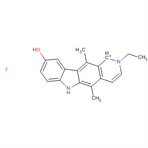 58447-25-9  6H-Pyrido[4,3-b]carbazolium, 2-ethyl-9-hydroxy-5,11-dimethyl-, iodide