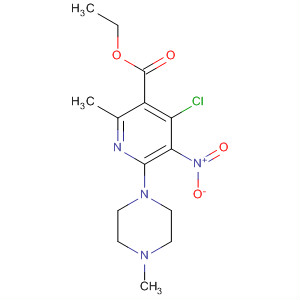58522-33-1  3-Pyridinecarboxylic acid,4-chloro-2-methyl-6-(4-methyl-1-piperazinyl)-5-nitro-, ethyl ester