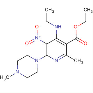 58522-34-2  3-Pyridinecarboxylic acid,4-(ethylamino)-2-methyl-6-(4-methyl-1-piperazinyl)-5-nitro-, ethyl ester