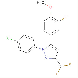 586333-59-7  1H-Pyrazole,1-(4-chlorophenyl)-3-(difluoromethyl)-5-(3-fluoro-4-methoxyphenyl)-
