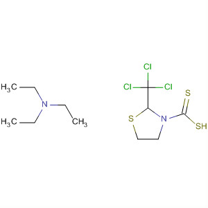 58706-76-6  3-Thiazolidinecarbodithioic acid, 2-(trichloromethyl)-, compd. withN,N-diethylethanamine (1:1)