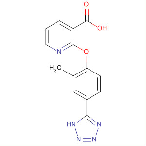 58712-83-7  3-Pyridinecarboxylic acid, 2-[2-methyl-4-(1H-tetrazol-5-yl)phenoxy]-