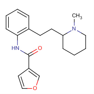 58754-12-4  3-Furancarboxamide, N-[2-[2-(1-methyl-2-piperidinyl)ethyl]phenyl]-