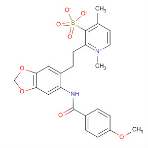 58754-21-5  Pyridinium,2-[2-[6-[(4-methoxybenzoyl)amino]-1,3-benzodioxol-5-yl]ethyl]-1-methyl-,methyl sulfate