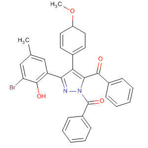 587887-32-9  1H-Pyrazole,1,5-dibenzoyl-3-(3-bromo-2-hydroxy-5-methylphenyl)-4,5-dihydro-4-(4-methoxyphenyl)-