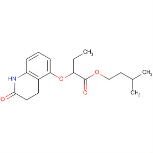 58899-74-4  Butanoic acid, 2-[(1,2,3,4-tetrahydro-2-oxo-5-quinolinyl)oxy]-,3-methylbutyl ester