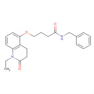 58900-82-6  Butanamide,4-[(1-ethyl-1,2,3,4-tetrahydro-2-oxo-5-quinolinyl)oxy]-N-(phenylmethyl)-