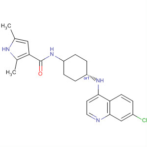 589490-24-4  1H-Pyrrole-3-carboxamide,N-[cis-4-[(7-chloro-4-quinolinyl)amino]cyclohexyl]-2,5-dimethyl-