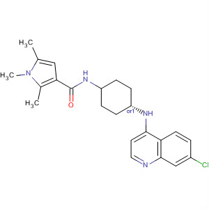 589490-25-5  1H-Pyrrole-3-carboxamide,N-[cis-4-[(7-chloro-4-quinolinyl)amino]cyclohexyl]-1,2,5-trimethyl-