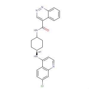 589493-17-4  4-Cinnolinecarboxamide,N-[cis-4-[(7-chloro-4-quinolinyl)amino]cyclohexyl]-
