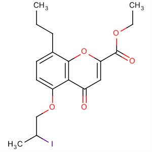 58975-03-4  4H-1-Benzopyran-2-carboxylic acid, 5-(2-iodopropoxy)-4-oxo-8-propyl-,ethyl ester