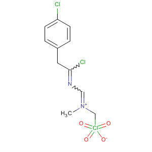 59002-23-2  Methanaminium,N-[[[1-chloro-2-(4-chlorophenyl)ethylidene]amino]methylene]-N-methyl-,perchlorate