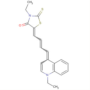 59097-88-0  4-Thiazolidinone,3-ethyl-5-[4-(1-ethyl-4(1H)-quinolinylidene)-2-butenylidene]-2-thioxo-