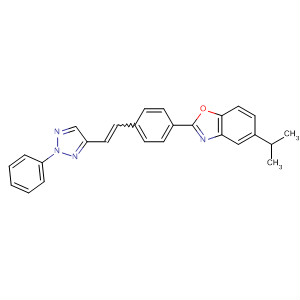 59098-16-7  Benzoxazole,5-(1-methylethyl)-2-[4-[2-(2-phenyl-2H-1,2,3-triazol-4-yl)ethenyl]phenyl]-