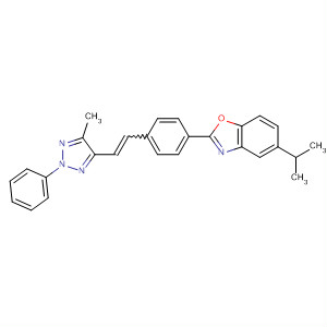 59098-17-8  Benzoxazole,5-(1-methylethyl)-2-[4-[2-(5-methyl-2-phenyl-2H-1,2,3-triazol-4-yl)ethenyl]phenyl]-