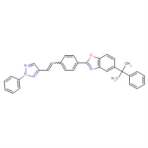 59098-22-5  Benzoxazole,5-(1-methyl-1-phenylethyl)-2-[4-[2-(2-phenyl-2H-1,2,3-triazol-4-yl)ethenyl]phenyl]-