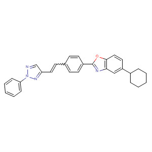 59098-23-6  Benzoxazole,5-cyclohexyl-2-[4-[2-(2-phenyl-2H-1,2,3-triazol-4-yl)ethenyl]phenyl]-