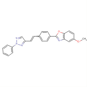 59098-27-0  Benzoxazole,5-methoxy-2-[4-[2-(2-phenyl-2H-1,2,3-triazol-4-yl)ethenyl]phenyl]-