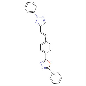 59098-50-9  1,3,4-Oxadiazole,2-phenyl-5-[4-[2-(2-phenyl-2H-1,2,3-triazol-4-yl)ethenyl]phenyl]-