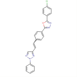 59098-56-5  1,3,4-Oxadiazole,2-(4-chlorophenyl)-5-[4-[2-(2-phenyl-2H-1,2,3-triazol-4-yl)ethenyl]phenyl]-