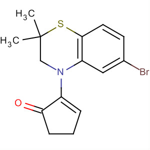 591221-38-4  2-Cyclopenten-1-one,2-(6-bromo-2,3-dihydro-2,2-dimethyl-4H-1,4-benzothiazin-4-yl)-