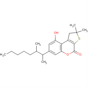 56291-37-3  4H-Thieno[2,3-c][1]benzopyran-4-one,7-(1,2-dimethylheptyl)-1,2-dihydro-9-hydroxy-2,2-dimethyl-