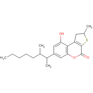 56291-39-5  4H-Thieno[2,3-c][1]benzopyran-4-one,7-(1,2-dimethylheptyl)-1,2-dihydro-9-hydroxy-2-methyl-
