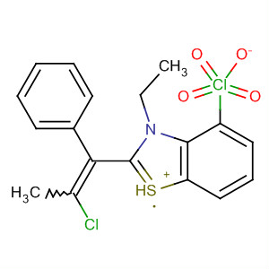 56387-27-0  Benzothiazolium, 2-(2-chloro-1-phenyl-1-propenyl)-3-ethyl-, perchlorate