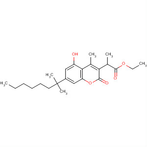 56469-11-5  2H-1-Benzopyran-3-propanoic acid,7-(1,1-dimethylheptyl)-5-hydroxy-4-methyl-2-oxo-, ethyl ester