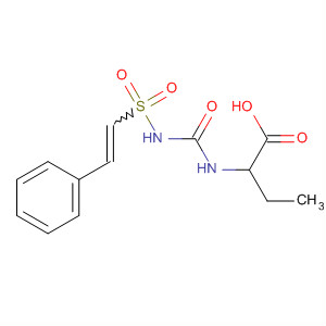 56753-56-1  Butanoic acid, 2-[[[[(2-phenylethenyl)sulfonyl]amino]carbonyl]amino]-