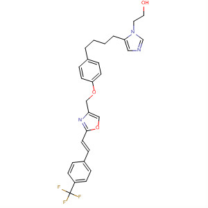 568593-61-3  1H-Imidazole-1-ethanol,5-[4-[4-[[2-[(1E)-2-[4-(trifluoromethyl)phenyl]ethenyl]-4-oxazolyl]methoxy]phenyl]butyl]-