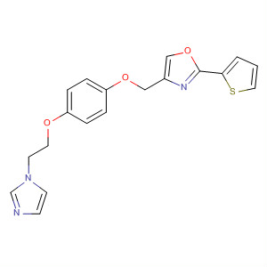 568593-65-7  Oxazole, 4-[[4-[2-(1H-imidazol-1-yl)ethoxy]phenoxy]methyl]-2-(2-thienyl)-