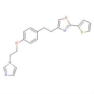 568593-68-0  Oxazole, 4-[2-[4-[2-(1H-imidazol-1-yl)ethoxy]phenyl]ethyl]-2-(2-thienyl)-