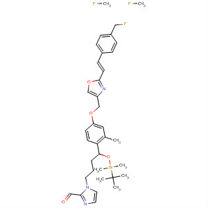 568594-92-3  1H-Imidazole-2-carboxaldehyde,1-[4-[[(1,1-dimethylethyl)dimethylsilyl]oxy]-4-[2-methyl-4-[[2-[(1E)-2-[4-(trifluoromethyl)phenyl]ethenyl]-4-oxazolyl]methoxy]phenyl]butyl]-