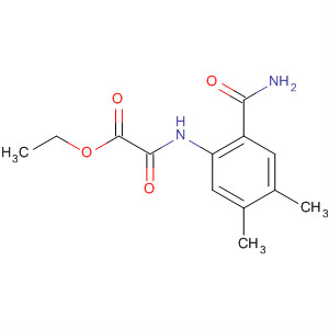 56934-66-8  Acetic acid, [[2-(aminocarbonyl)-4,5-dimethylphenyl]amino]oxo-, ethylester