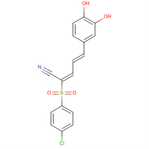 569343-82-4  2,4-Pentadienenitrile,2-[(4-chlorophenyl)sulfonyl]-5-(3,4-dihydroxyphenyl)-, (2E,4E)-