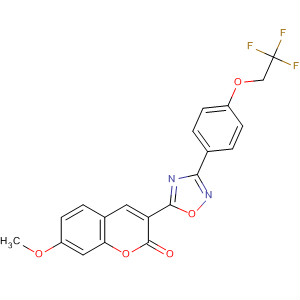 56935-66-1  2H-1-Benzopyran-2-one,7-methoxy-3-[3-[4-(2,2,2-trifluoroethoxy)phenyl]-1,2,4-oxadiazol-5-yl]-