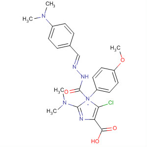 569371-39-7  1H-Imidazole-4-carboxylic acid,5-chloro-2-(dimethylamino)-1-(4-methoxyphenyl)-,(2E)-[[4-(dimethylamino)phenyl]methylene]hydrazide