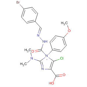 569371-40-0  1H-Imidazole-4-carboxylic acid,5-chloro-2-(dimethylamino)-1-(4-methoxyphenyl)-,(2E)-[(4-bromophenyl)methylene]hydrazide