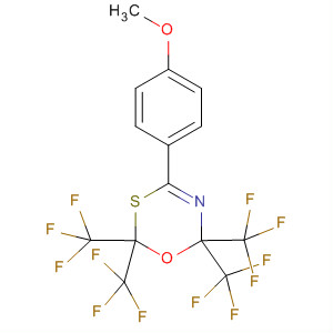 57014-93-4  6H-1,3,5-Oxathiazine,4-(4-methoxyphenyl)-2,2,6,6-tetrakis(trifluoromethyl)-