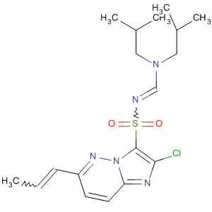 570416-12-5  Imidazo[1,2-b]pyridazine-3-sulfonamide,N-[[bis(2-methylpropyl)amino]methylene]-2-chloro-6-(1-propenyl)-
